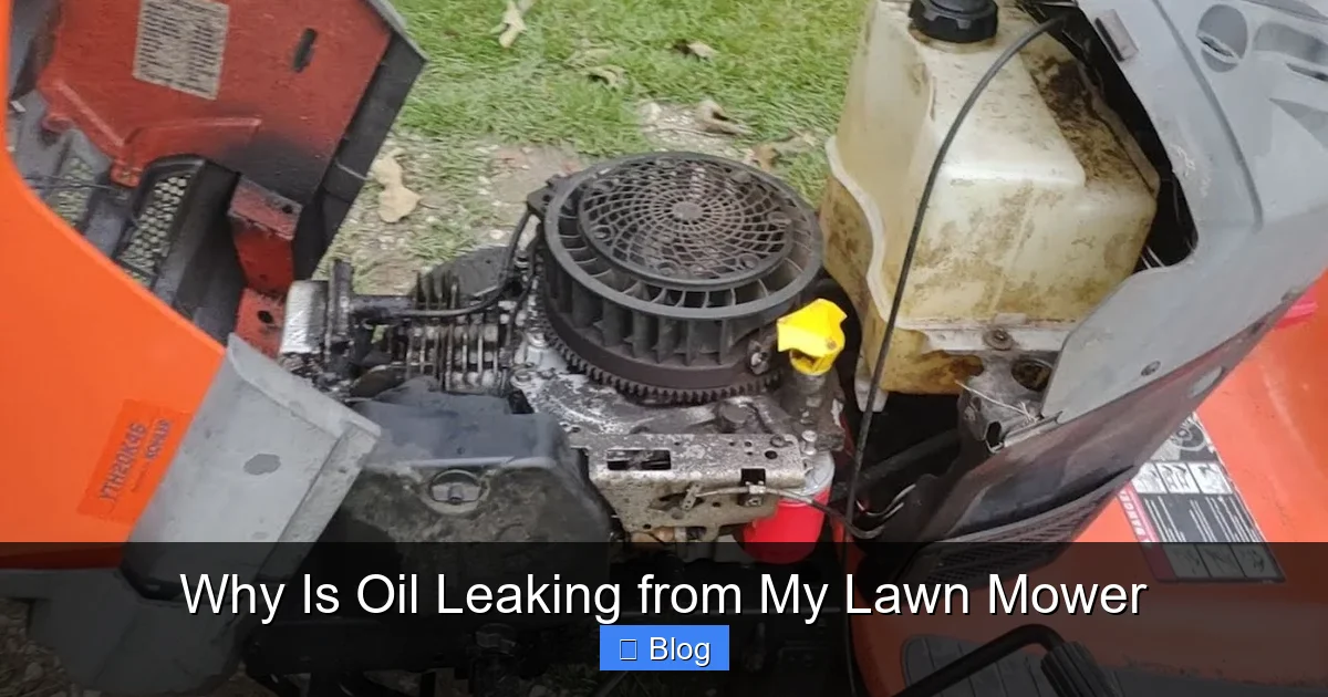 Why Is Oil Leaking from My Lawn Mower