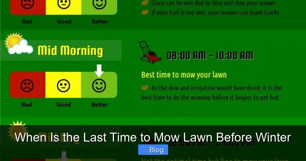 When Is the Last Time to Mow Lawn Before Winter
