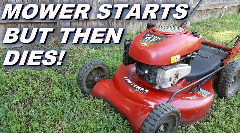 why does my lawn mower start then turn off