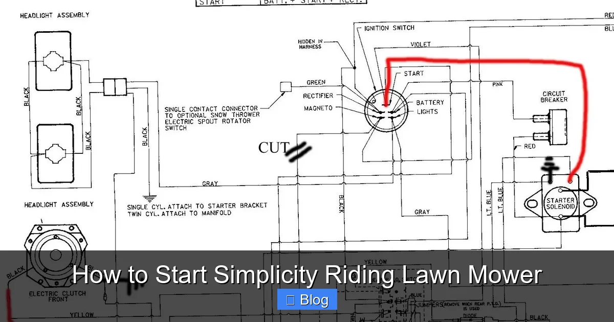 How to Start Simplicity Riding Lawn Mower