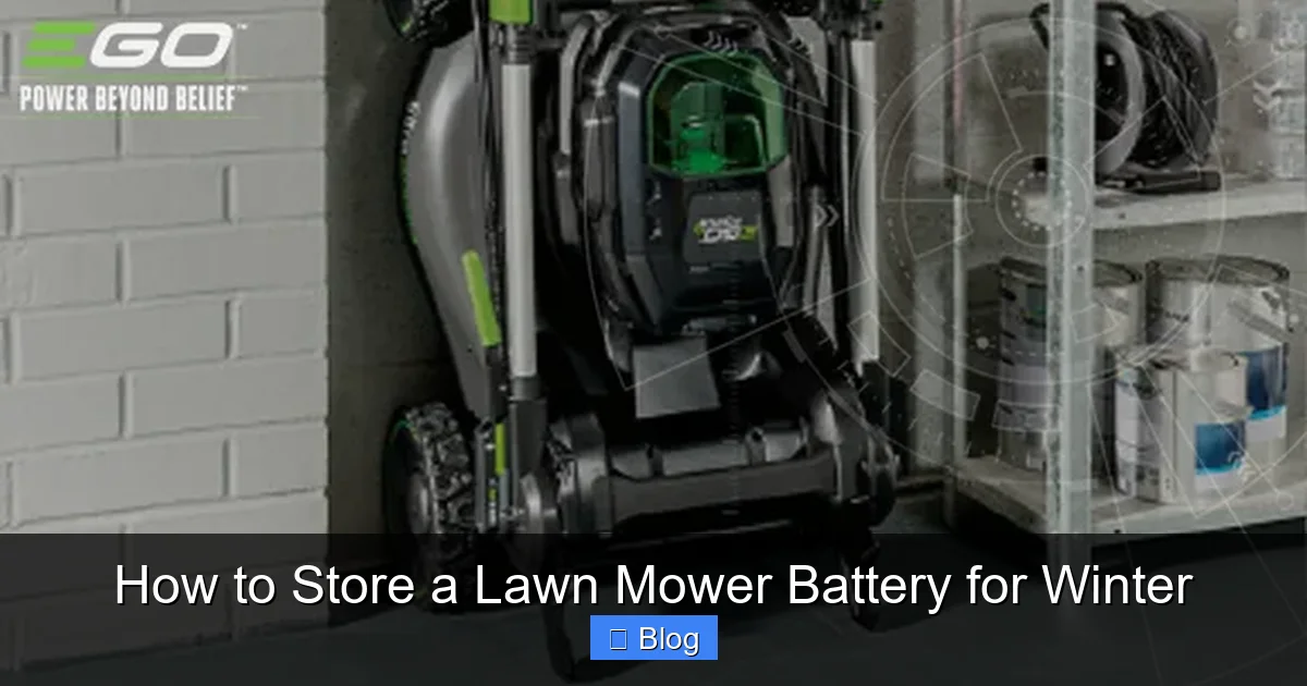 How to Store a Lawn Mower Battery for Winter