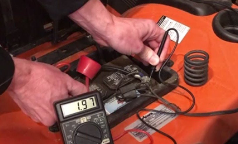 how to test a lawn mower battery without a multimeter