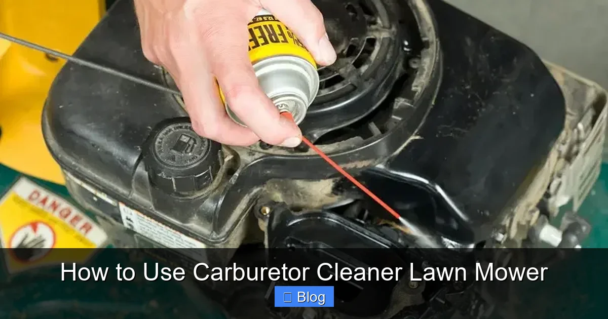 How to Use Carburetor Cleaner Lawn Mower