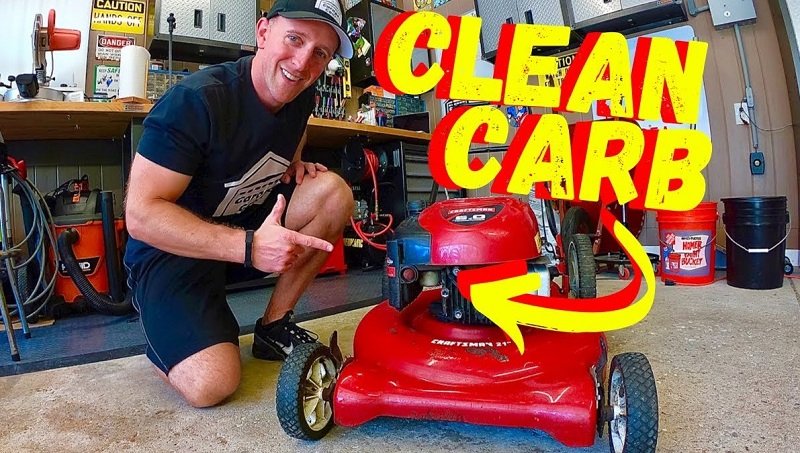 how to use carburetor cleaner lawn mower