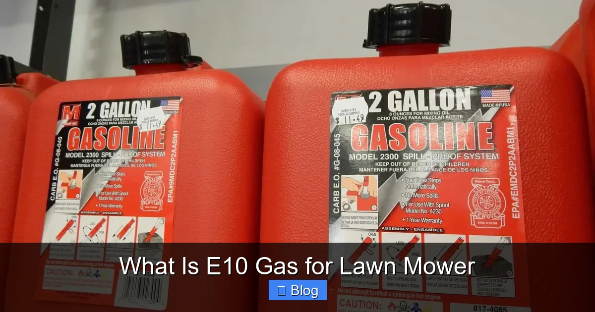 What Is E10 Gas for Lawn Mower
